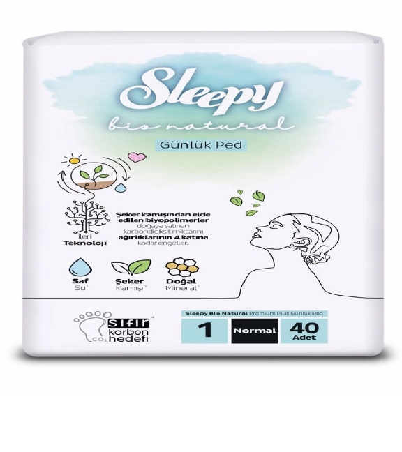 Sleepy Bio Günlük Süper Normal Ped 40'lı (Boy1)