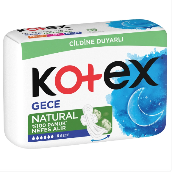 Kotex Natural Ultra Single Hijyenik Ped Gece 6'lı