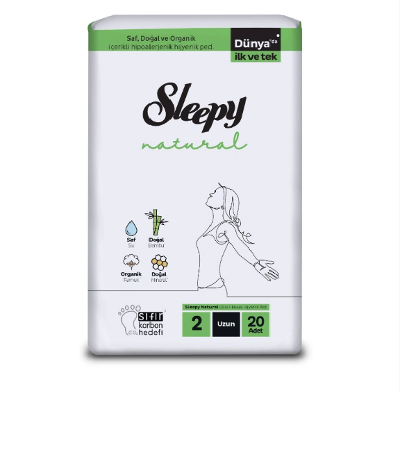 Sleepy Natural Süper Eco Uzun Hijyenik Ped 20'li (boy2)