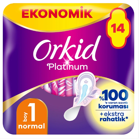 Orkid Platinum Normal (Boy 1) 14 Adet Hijyenik Ped