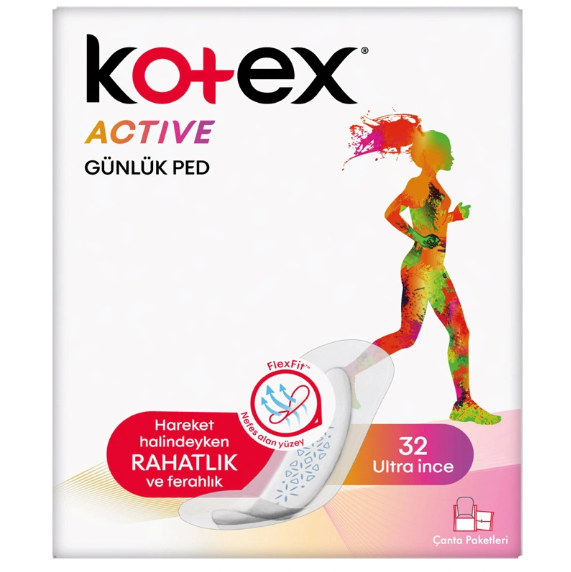 Kotex Active Ultra İnce Günlük Ped - 32'li