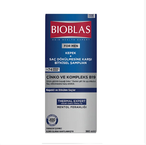 Bioblas Men Kepek + Saç Dökülmesine Karşı Şampuan 360 ml