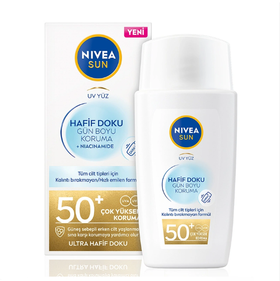 Nivea Sun Hafif Dokulu Güneş Koruyucu Yüz Kremi 50SPF 40 ml