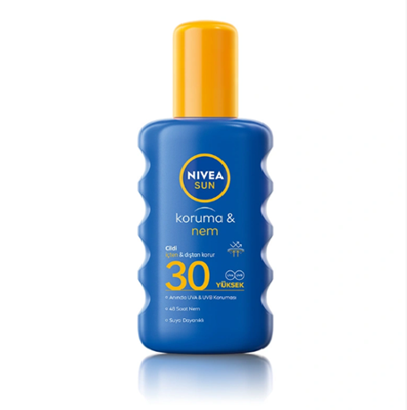 Nivea Sun SPF30 Yüksek Güneş Koruyucu ve Nemlendirici Vücut Spreyi 200 ml