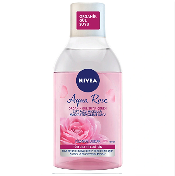 Nivea Aqua Rose Micellar Gül Suyu İçeren Çift Fazlı Makyaj Temizleme Suyu 400 ml