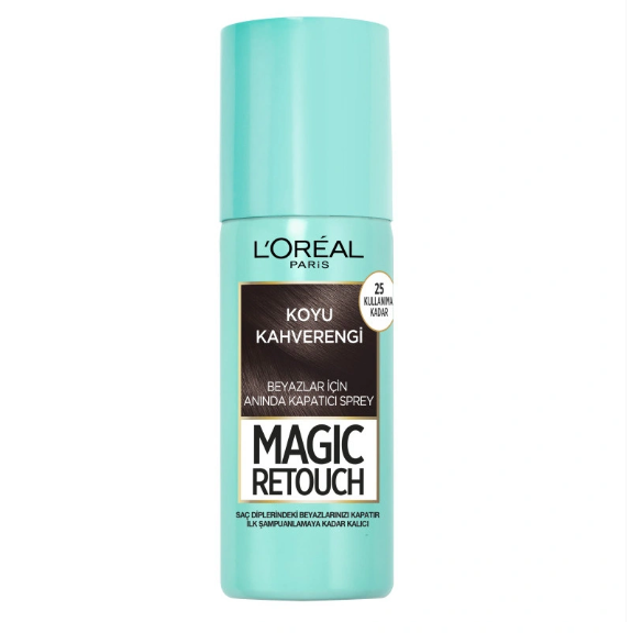 Loreal Paris Magic Retouch Beyazlar İçin Anında Kapatıcı Sprey Koyu Kahverengi 75 ml