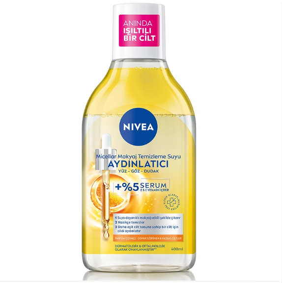 Nivea Serum İçerikli Aydınlatıcı Micellar Makyaj Temizleme Suyu 400 ml